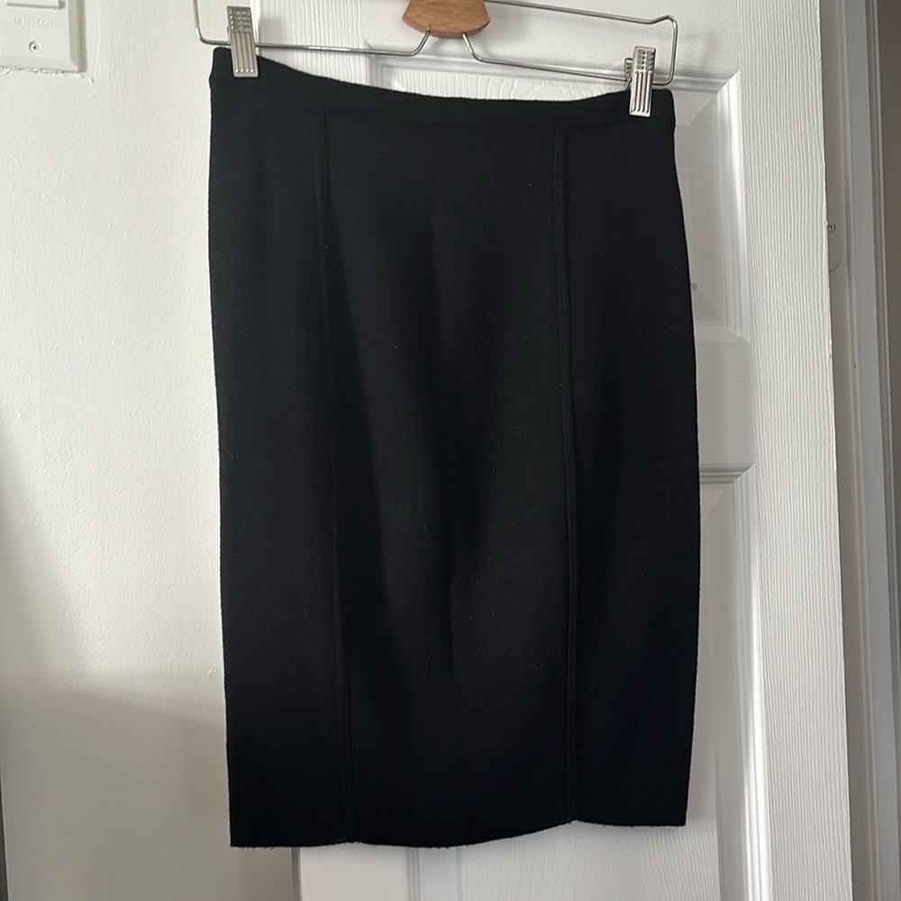 Salvatore Ferragamo Vintage Black Knit Pencil Skirt - size S